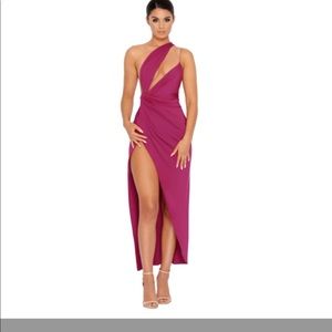 Long cut out slinky dress